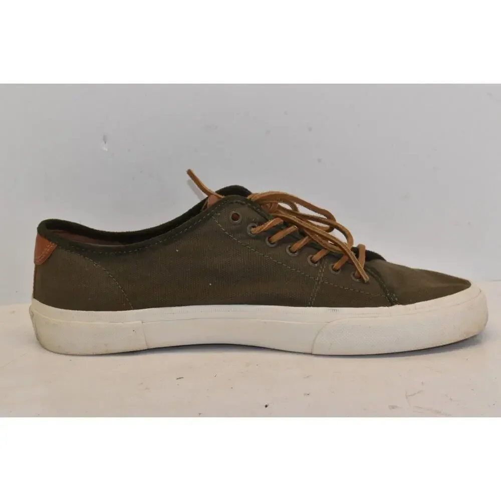 Frye Men's Ludlow Slip-On Canvas Shoes Olive Green Size 13 Style 3481491-OLV